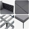 Solstol med kuddar för 2 personer Anthracit Stål vidaXL 115 x 153 x 69.5 cm – miniatyr 9
