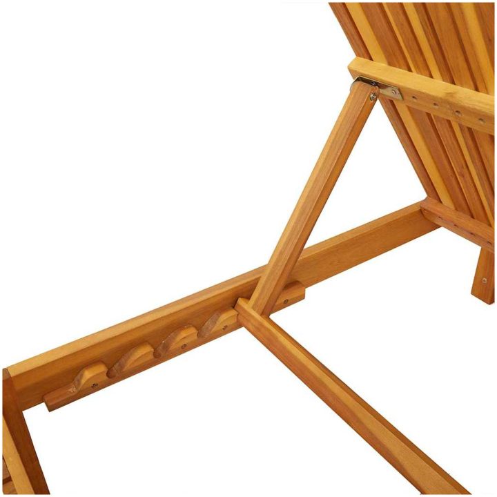 Solstol med Kudde 200x55x30 cm Massivt Akaciaträ vidaXL 200 x 55 x 94 cm – bild 8