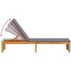 Solstol med Kudde 200x55x30 cm Massivt Akaciaträ vidaXL 200 x 55 x 94 cm – miniatyr 9