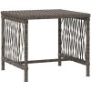 solstol Set om 3 Grå och marinblå PE konstrotting, metall Fällbar vidaXL 35 x 35 x 32cm – miniatyr 6