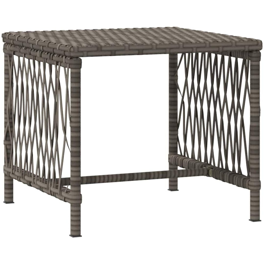 solstol Set om 3 Grå och marinblå PE konstrotting, metall Fällbar vidaXL 35 x 35 x 32cm – bild 6