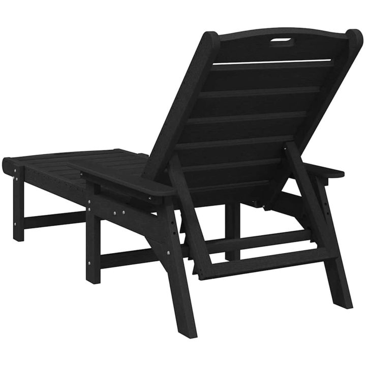 Solstol Svart 53x162x98.5 cm HDPE vidaXL 53 x 195.5 x 98.5 cm – bild 6