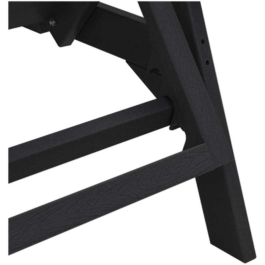 Solstol Svart 53x162x98.5 cm HDPE vidaXL 53 x 195.5 x 98.5 cm – bild 7