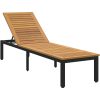 Solstol Svart Massivt Akaciaträ vidaXL 200 x 55 x 35 cm – miniatyr 2