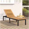 Solstol Svart Massivt Akaciaträ vidaXL 200 x 55 x 35 cm – miniatyr 4