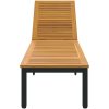 Solstol Svart Massivt Akaciaträ vidaXL 200 x 55 x 35 cm – miniatyr 6