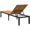 Solstol Svart Massivt Akaciaträ vidaXL 200 x 55 x 35 cm – miniatyr 8