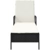 solstol svart och gräddvit PE rattan vidaXL 157 x 55 x 92 cm – miniatyr 6
