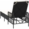 solstol svart och gräddvit PE rattan vidaXL 157 x 55 x 92 cm – miniatyr 8