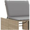 Solstolar 2 st med bord beige konstrotting vidaXL – miniatyr 10