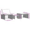 Solstolar 2 st med bord brun konstrotting vidaXL – miniatyr 12