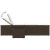 Solstolar 2 st med bord brun konstrotting vidaXL – miniatyr 9