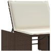 Solstolar 2 st med bord brun konstrotting vidaXL – miniatyr 10