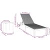 Solstolar 2 st med hjul och bord Brun Poly Rattan vidaXL Standard – miniatyr 12