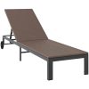 Solstolar 2 st med hjul och bord Brun Poly Rattan vidaXL Standard – miniatyr 5