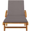 Solstolar 2 st med kuddar 200x68x83 cm massivt akaciaträ vidaXL – miniatyr 3