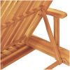 Solstolar 2 st med Kuddar och Hjul, Beige, Massivt trä Akacia vidaXL 200 x 67 x 84 cm – miniatyr 5