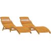 Solstolar 2 st Solid Akaciaträ vidaXL 55 x 55 x 64 cm – miniatyr 2