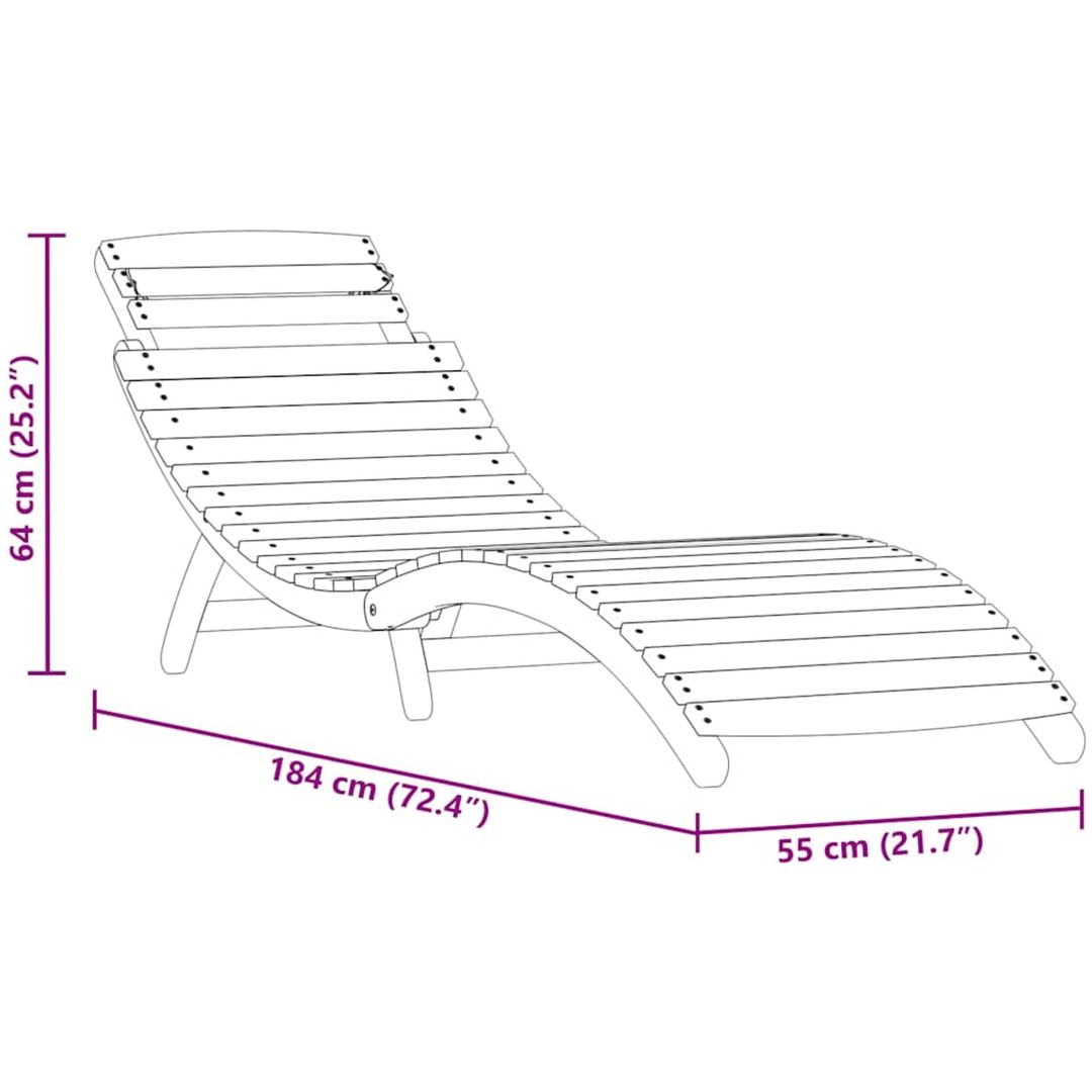 Solstolar 2 st Solid Akaciaträ vidaXL 55 x 55 x 64 cm – bild 12