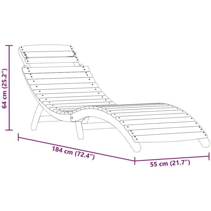 Solstolar 2 st Solid Akaciaträ vidaXL 55 x 55 x 64 cm – bild 12