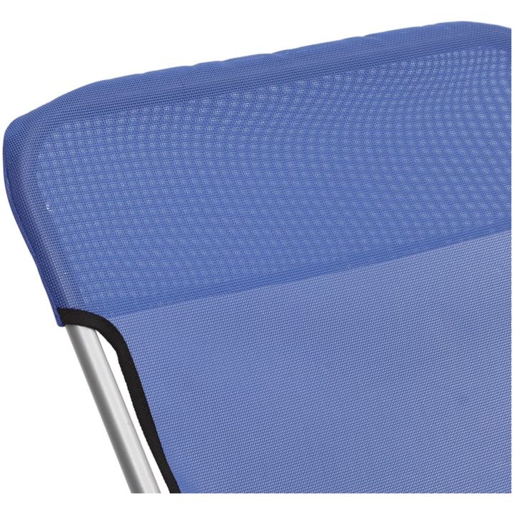 Solstolar fällbara 2 st blå textilen och pulverlackerat stål vidaXL – bild 9