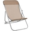Solstolar fällbara 2 st taupe textilen & pulverlackerat stål vidaXL – miniatyr 3