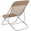 Solstolar fällbara 2 st taupe textilen & pulverlackerat stål vidaXL – miniatyr 6