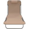 Solstolar hopfällbara 2 st taupe textilene & stål vidaXL – miniatyr 4