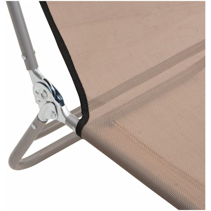Solstolar hopfällbara 2 st taupe textilene & stål vidaXL – bild 10