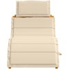 Solstolar med kuddar 2 st Beige Massivt akaciaträ vidaXL 184 x 55 x 65 cm – miniatyr 5