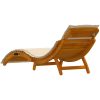 Solstolar med kuddar 2 st Beige Massivt akaciaträ vidaXL 184 x 55 x 65 cm – miniatyr 7
