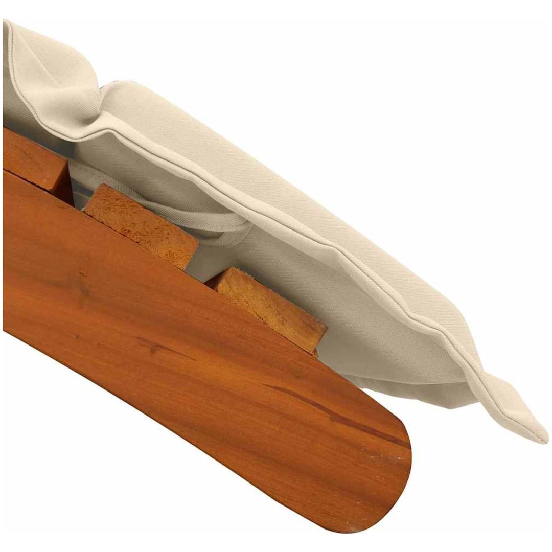 Solstolar med kuddar 2 st Beige Massivt akaciaträ vidaXL 184 x 55 x 65 cm – bild 10