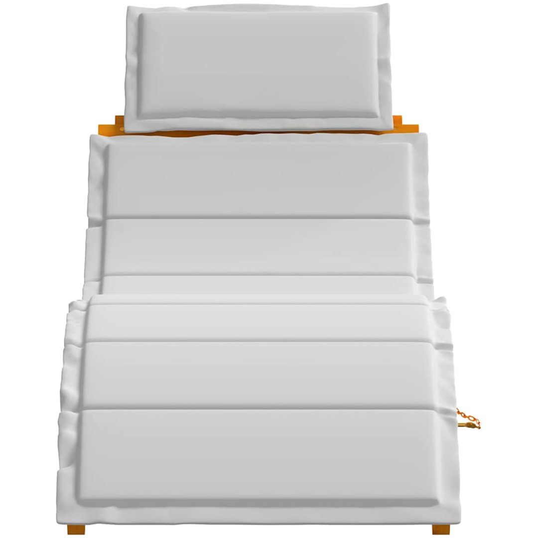 Solstolar med kuddar 2 st Ljusgrå Massivt Akaciaträ vidaXL 184 x 55 x 64 cm – bild 6