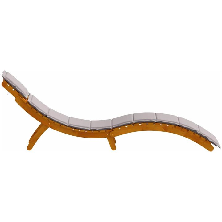 Solstolar med kuddar 2 st Taupe Massivt akaciaträ vidaXL 184 x 55 x 65 cm – bild 7