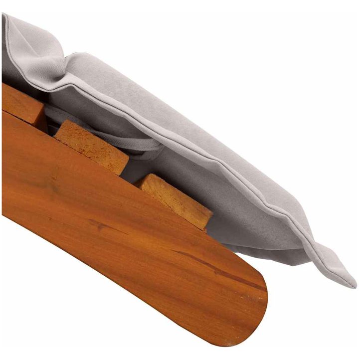 Solstolar med kuddar 2 st Taupe Massivt akaciaträ vidaXL 184 x 55 x 65 cm – bild 10