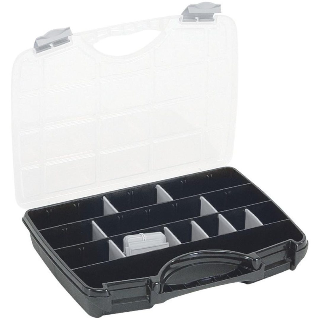 Sortimentbox A45 Svart/silver RAACO Bredd: 312 mm