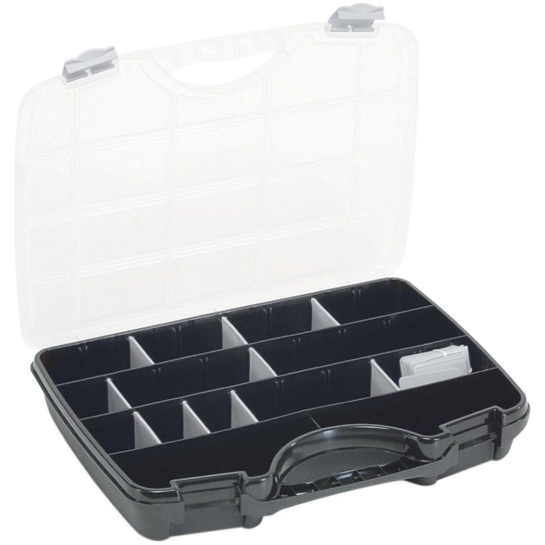 Sortimentbox A46 Svart/silver RAACO Bredd: 378 mm