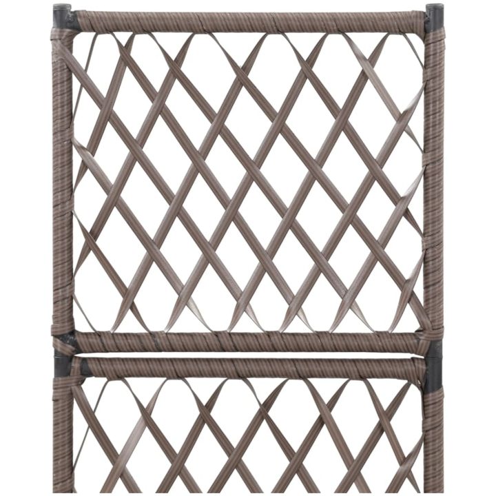 Spaljé med 1 kruka upphöjd konstrotting brun vidaXL 30 x 30 x 107 cm – bild 5