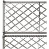 Spaljé med 2 krukor upphöjd konstrotting grå vidaXL 58 x 30 x 107 cm – miniatyr 5