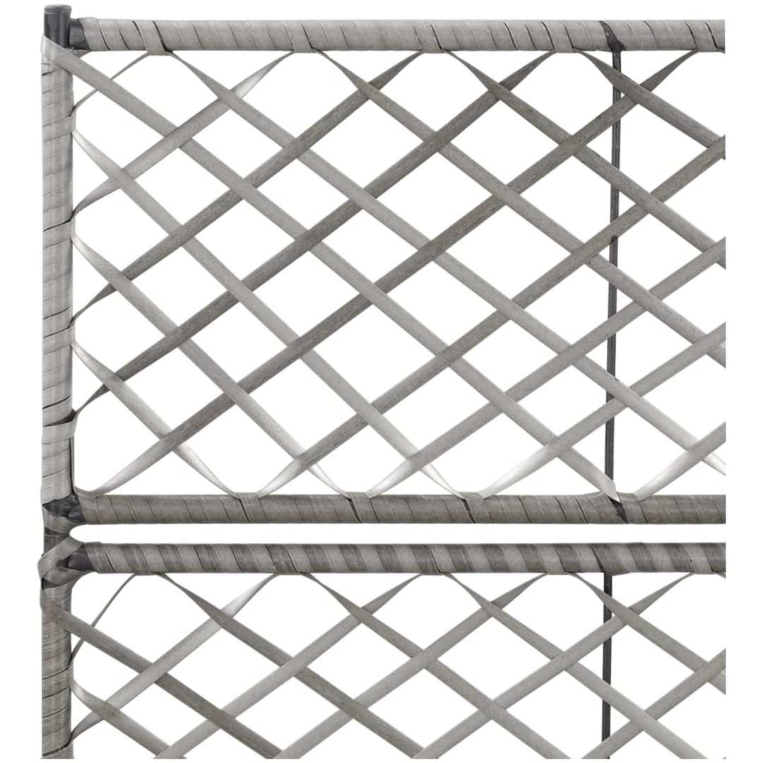 Spaljé med 2 krukor upphöjd konstrotting grå vidaXL 58 x 30 x 107 cm – bild 5
