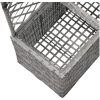 Spaljé med 2 krukor upphöjd konstrotting grå vidaXL 58 x 30 x 107 cm – miniatyr 6