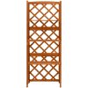 Spaljé med hyllor 55x30x140 cm massivt granträ vidaXL – miniatyr 2