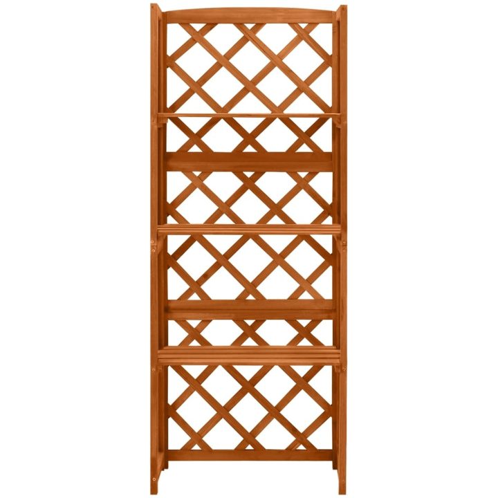 Spaljé med hyllor 55x30x140 cm massivt granträ vidaXL – bild 2