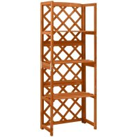 Spaljé med hyllor 55x30x140 cm massivt granträ vidaXL
