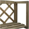 Spaljé med hyllor grå 55x30x140 cm massivt granträ vidaXL – miniatyr 5