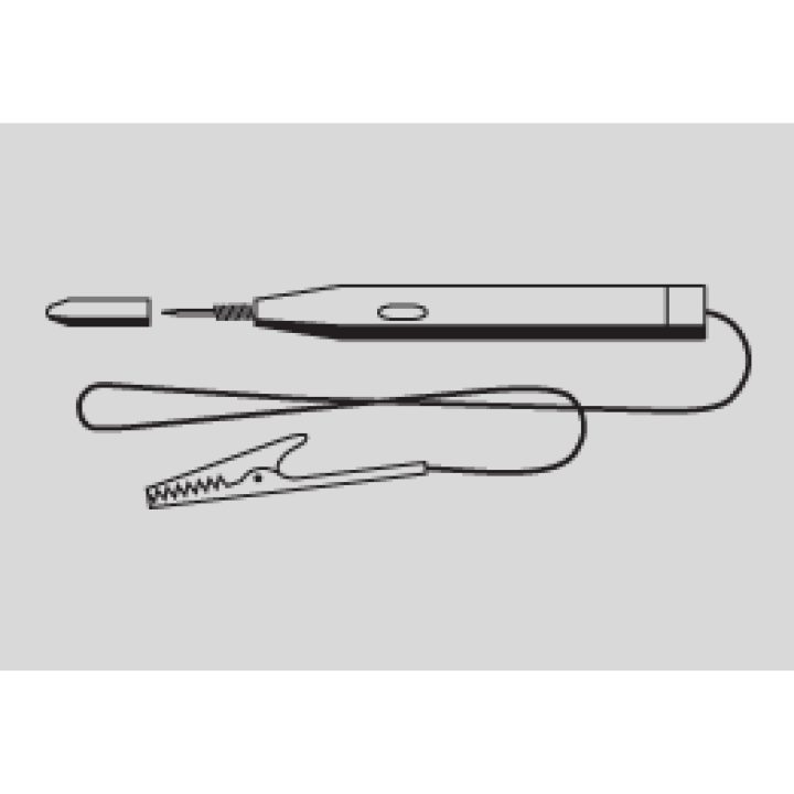 Spänningsprovare Svart/Krom/Röd FLOSSER VOLTAGE TESTER 6V/12V – bild 2