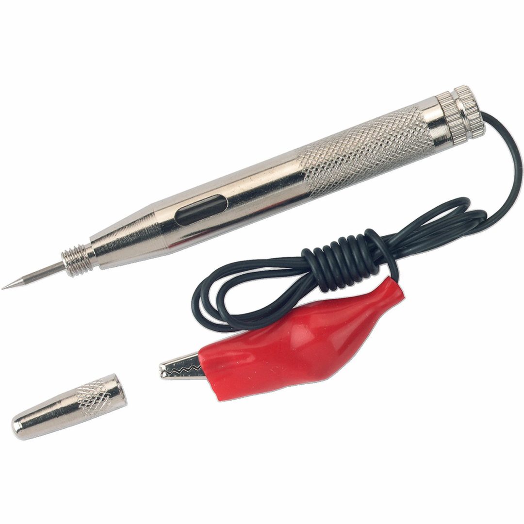 Spänningsprovare Svart/Krom/Röd FLOSSER VOLTAGE TESTER 6V/12V