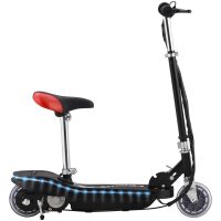 Sparkcykel med sits och LEDs för barn 120 W svart vidaXL