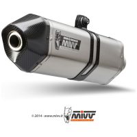 SPEED EDGE Stainless/Carbon End Cap Slip-On Suzuki DL1000 V-Strom Mivv