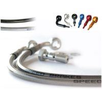 SPEEDBRAKES Rear Brake Hose Stainless Steel/Aluminium Banjo Fitting Kawasaki ZX-6R